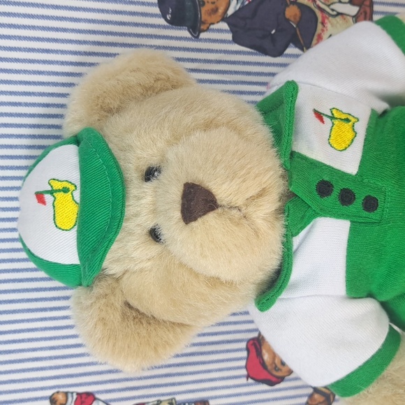 2016 Augusta Master's Golf 10' brown preppy golfing teddy bear - Picture 4 of 8